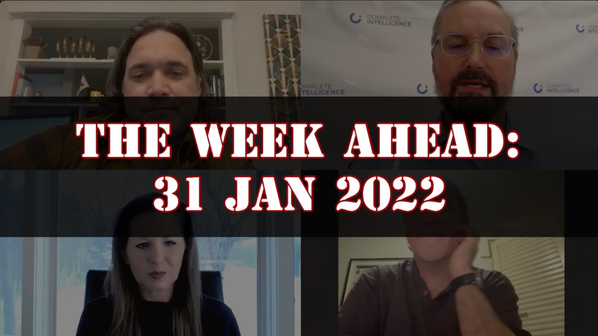 The Week Ahead - 31 Jan 2022