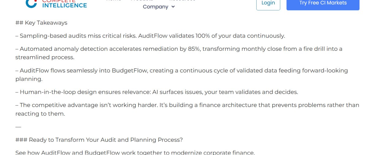 AuditFlow and BudgetFlow Financial Architecture - Preventive Governance